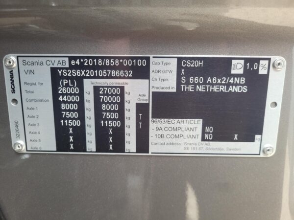 New Scania S660 Twinsteer V8 Full air - Image 7