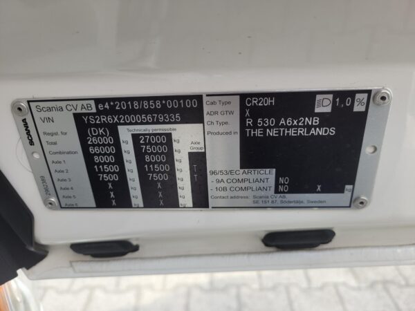 Scania R530 + R660  6X2   2022  full air  pto  low km - Afbeelding 3