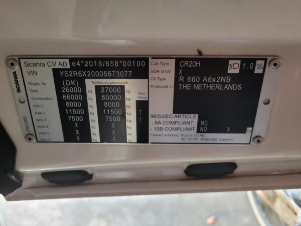 Scania R660 6X2  295WB  fullair  pto  2022 retarder - Afbeelding 5